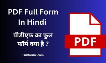 PDF Full Form In Hindi